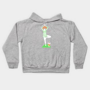 Yoga with sheep Kids Hoodie